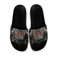 Native American Slide Sandals No One Is Illegal On Stolen Land