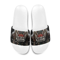 Native American Slide Sandals No One Is Illegal On Stolen Land