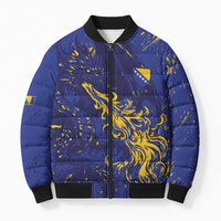 Bosnia And Herzegovina Bomber Puffer Jacket Fierce Dragon Heritage