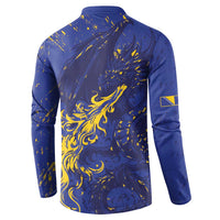 Bosnia And Herzegovina Button Sweatshirt Fierce Dragon Heritage
