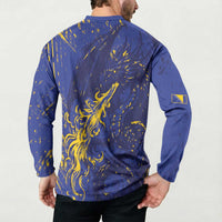 Bosnia And Herzegovina Button Sweatshirt Fierce Dragon Heritage