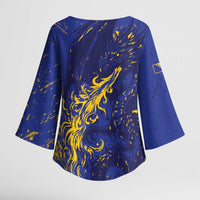 Bosnia And Herzegovina Kimono Sleeve Blouse Fierce Dragon Heritage