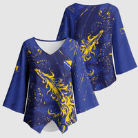 Bosnia And Herzegovina Kimono Sleeve Blouse Fierce Dragon Heritage