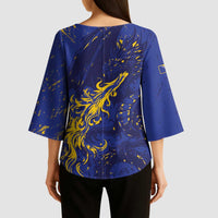 Bosnia And Herzegovina Kimono Sleeve Blouse Fierce Dragon Heritage
