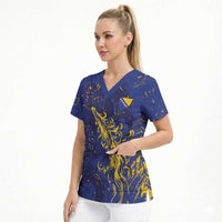 Bosnia And Herzegovina Scrub Top Fierce Dragon Heritage