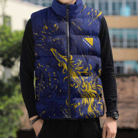 Bosnia And Herzegovina Sleeveless Puffer Jacket Fierce Dragon Heritage