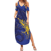 Bosnia And Herzegovina Summer Maxi Dress Fierce Dragon Heritage