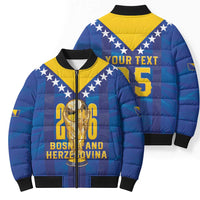 Custom Football 2026 Bosnia And Herzegovina Bomber Puffer Jacket Trophy Style