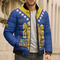 Custom Football 2026 Bosnia And Herzegovina Bomber Puffer Jacket Trophy Style