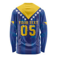 Custom Football 2026 Bosnia And Herzegovina Long Sleeve Shirt Trophy Style