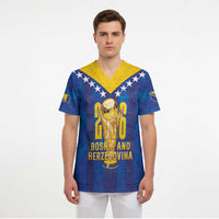 Custom Football 2026 Bosnia And Herzegovina Scrub Top Trophy Style