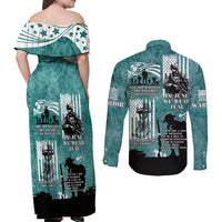 Veteran PTSD Couples Matching Off Shoulder Maxi Dress and Long Sleeve Button Shirt Not A Sign Of Weakness It Is Earned By Doing What Others Fear