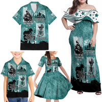 Veteran PTSD Family Matching Off Shoulder Maxi Dress and Hawaiian Shirt Not A Sign Of Weakness It Is Earned By Doing What Others Fear