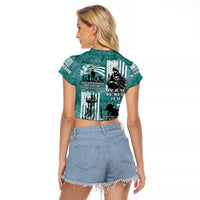 Veteran PTSD Raglan Cropped T Shirt Not A Sign Of Weakness It Is Earned By Doing What Others Fear