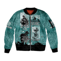 Veteran PTSD Sleeve Zip Bomber Jacket Not A Sign Of Weakness It Is Earned By Doing What Others Fear