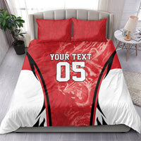 Custom South Korea Football 2026 Bedding Set Taegeuk Warriors Spirit Sporty Style
