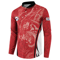 Custom South Korea Football 2026 Button Sweatshirt Taegeuk Warriors Spirit Sporty Style