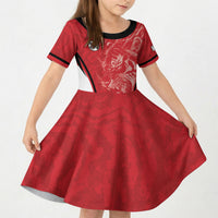Custom South Korea Football 2026 Kid Short Sleeve Dress Taegeuk Warriors Spirit Sporty Style