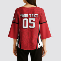 Custom South Korea Football 2026 Kimono Sleeve Blouse Taegeuk Warriors Spirit Sporty Style