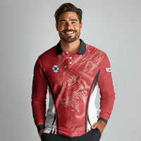Custom South Korea Football 2026 Long Sleeve Polo Shirt Taegeuk Warriors Spirit Sporty Style