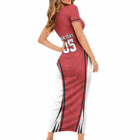 Custom South Korea Football 2026 Short Sleeve Bodycon Dress Taegeuk Warriors Spirit Sporty Style LT05