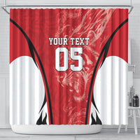 Custom South Korea Football 2026 Shower Curtain Taegeuk Warriors Spirit Sporty Style