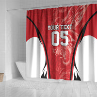 Custom South Korea Football 2026 Shower Curtain Taegeuk Warriors Spirit Sporty Style