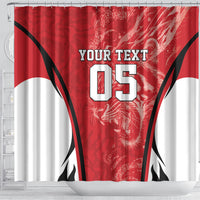 Custom South Korea Football 2026 Shower Curtain Taegeuk Warriors Spirit Sporty Style