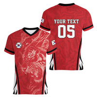 Custom South Korea Football 2026 Women V-Neck T-Shirt Taegeuk Warriors Spirit Sporty Style