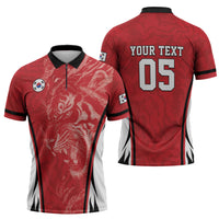 Custom South Korea Football 2026 Zipper Polo Shirt Taegeuk Warriors Spirit Sporty Style
