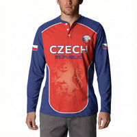 Custom Czechia Football 2026 Button Sweatshirt National Lion Unique Style