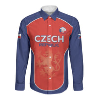 Custom Czechia Football 2026 Long Sleeve Button Shirt National Lion Unique Style