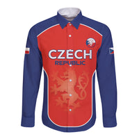 Custom Czechia Football 2026 Long Sleeve Button Shirt National Lion Unique Style