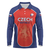 Custom Czechia Football 2026 Long Sleeve Polo Shirt National Lion Unique Style