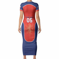 Custom Czechia Football 2026 Short Sleeve Bodycon Dress National Lion Unique Style