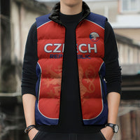 Custom Czechia Football 2026 Sleeveless Puffer Jacket National Lion Unique Style