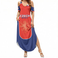 Custom Czechia Football 2026 Summer Maxi Dress National Lion Unique Style