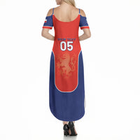 Custom Czechia Football 2026 Summer Maxi Dress National Lion Unique Style