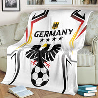 Custom Germany 2024 Football Blanket Go Champions Nationalelf White Version