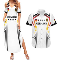 Custom Germany 2024 Football Couples Matching Summer Maxi Dress and Hawaiian Shirt Go Champions Nationalelf White Version LT05 - Wonder Print Shop