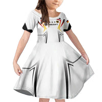 Custom Germany 2024 Football Family Matching Mermaid Dress and Hawaiian Shirt Go Champions Nationalelf White Version LT05 - Wonder Print Shop