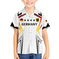 Custom Germany 2024 Football Family Matching Off Shoulder Maxi Dress and Hawaiian Shirt Go Champions Nationalelf White Version LT05 - Wonder Print Shop