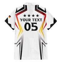 Custom Germany 2024 Football Family Matching Off Shoulder Short Dress and Hawaiian Shirt Go Champions Nationalelf White Version LT05 - Wonder Print Shop