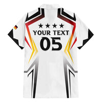 Custom Germany 2024 Football Family Matching Short Sleeve Bodycon Dress and Hawaiian Shirt Go Champions Nationalelf White Version LT05 - Wonder Print Shop