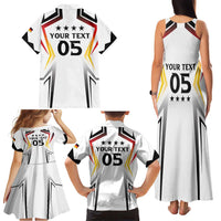 Custom Germany 2024 Football Family Matching Tank Maxi Dress and Hawaiian Shirt Go Champions Nationalelf White Version LT05 - Wonder Print Shop