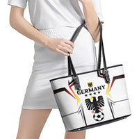 Germany 2024 Football Leather Tote Bag Go Champions Nationalelf White Version LT05 - Wonder Print Shop