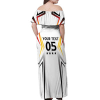 Custom Germany 2024 Football Off Shoulder Maxi Dress Go Champions Nationalelf White Version LT05 - Wonder Print Shop