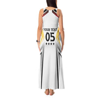 Custom Germany 2024 Football Tank Maxi Dress Go Champions Nationalelf White Version LT05 - Wonder Print Shop