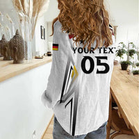 Custom Germany 2024 Football Women Casual Shirt Go Champions Nationalelf White Version LT05 - Wonder Print Shop