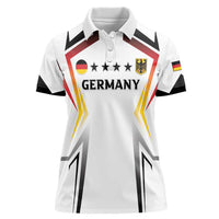 Custom Germany 2024 Football Women Polo Shirt Go Champions Nationalelf White Version LT05 - Wonder Print Shop